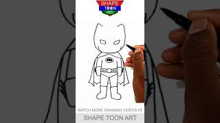 Batman drawing easy #shorts #cartoon #drawing #trending #shorts