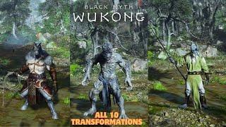 Black Myth Wukong all transformations so Far