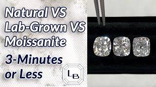 Natural VS Lab Grown Diamond VS Moissanite: Everything You Need to Know