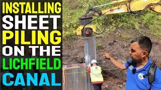 Installing Sheet Piling on the Lichfield Canal