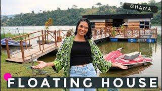 INSIDE A FLOATING HOME IN AFRICA, GHANA | Moved from America to build a floating house in Akosombo