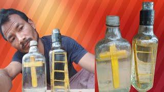 "how to make 'cross and ladder inside the bottle...@Angpavlog-t7z