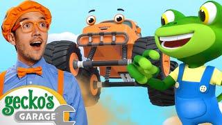 Monster Truck Song ft. @Blippi｜Gecko's Garage｜Fun Song For Toddlers