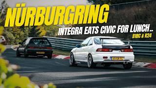 Integra Type R K24 Vs Civic EF B18C / Nürburgring Battles // TCT-Performance