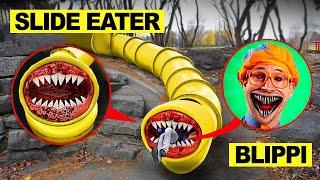 Дрон поймал SLIDE EATER ест BLIPPI БЛИППИ в РЕАЛЬНОЙ ЖИЗНИ в 3 часа ночи!!