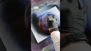 Another space painting tutorial #custom #planet #art #howto #tutorial #spraypaint