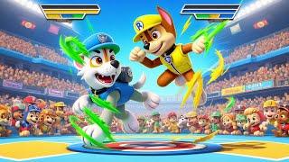 Paw Patrol Dog Rescue | Rubble And Rocky Fight Each Other In The RingVery Funny Story - Rainbow 3