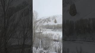 Snow view of bamyan Afghanistan village #rural #video #village