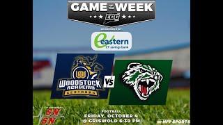 ECC Game of the Week - Griswold Wolverines vs. The Woodstock Academy Centaurs Streaming Live 6:00 PM