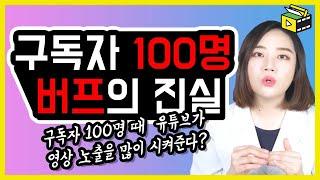 유튜브 알고리즘 구독자 100명 버프의 진실 일정 구독자 수가 되면 노출수가 증가한다?