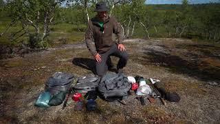 Lättviktspackning för en veckas vandring | Ultralight packing for one week in the wild