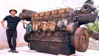  Genius Boy Restores Old Broken X6170ZC620 -5 Engine // Complete WEICHAI Engine Restoration Skills