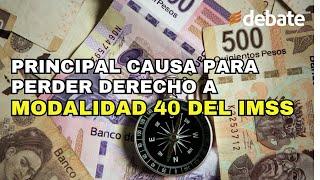 ¡Grave error! Principal causa para perder derecho a Modalidad 40 del IMSS