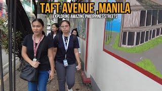 Street Walking tour in TAFT AVENUE | Padre faura to  San Marcelino | Manila,Philippines[4K]