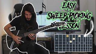 Sweep Picking Lick in E harmonic minor