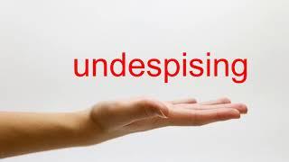 How to Pronounce undespising - American English