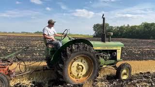 1958 John Deere 820 Diesel Plowing Hitterdal MN 2023