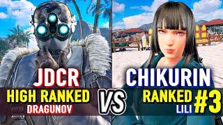 T8  JDCR (Dragunov) vs CHIKURIN (#3 Ranked Lili)  Tekken 8 High Level Gameplay