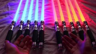 MASSIVE Sabertrio Arclyte Lightsaber Collection: 5 Red and 5 Royal Blue