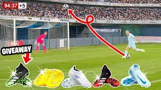 EVERY TIME I MISS A SHOT, I GIVE AWAY MY FOOTBALL BOOTS! *REAL MATCH*