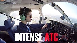 Intense Air Traffic Control - Flying in a busy airspace! (Cockpit View with ATC Audio)