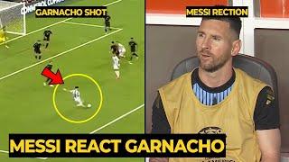 Messi reaction on Garnacho after miss BIG CHANCES against Peru today | Man Utd News