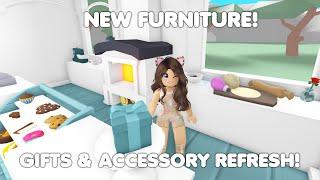 NEW Furniture with the GIFT & ACCESSORY REFRESH in Adopt me! (How to do it)