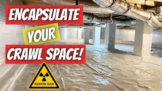 Crawl Space Encapsulation Steps with Radon Mitigation System