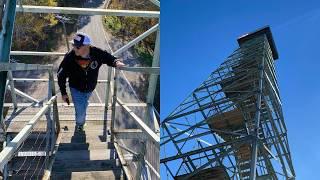 Climbing The SKETCHIEST Lookout Tower Ever! Big Walker Mountain Lookout Tower