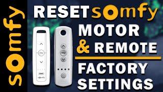 Reset Somfy Motor & Remote to Factory Settings | 1.40 minutes