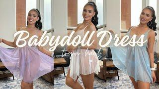 SEXY SHEER BABYDOLL DRESS TRY ON | #amazonfinds