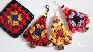 Granny Square Tree Ornaments