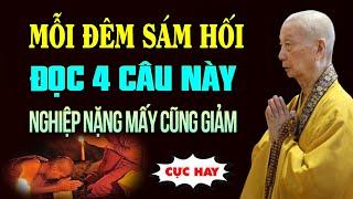 Mỗi Đêm Sám Hối Đọc Thuộc 4 Câu Này NGHIỆP NẶNG MẤY CŨNG GIẢM (cực hay) | HT. Thích Trí Quảng