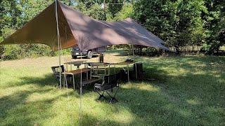 Snow Peak MONSTER IGT Iron Grill Table Kitchen setup! Scout Prepper