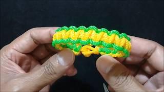 Membuat gelang bolak balik dari tali kur//2 in one//Rope//Diy//Macrame bracelet//Handle tas