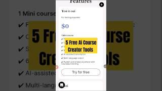  5 Free AI Course Creation Tools for 2024 #onlinecoursecreation #aitools