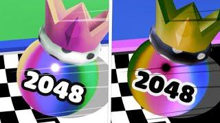 Ball Merge 2048  Reverse gameplay Ball Colour Run walkthrough , iOS Android New Update(Part  :1095)