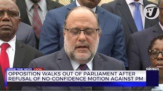 Opposition Walks out of Parliament After Refusal of No-confidence Motion Against PM | TVJ News