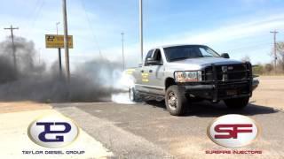 Dodge Diesel Burnout - High Performance Surefire Fuel Injectors by Taylor Diesel