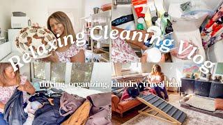 Relaxing Cleaning Vlog ~ tidying, organizing, laundry, travel haul