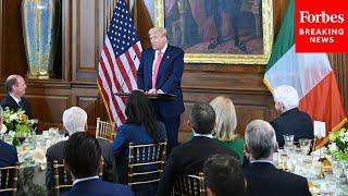 MOMENTS AGO: President Trump Hosts Ireland Taoiseach Micheál Martin At Friends Of Ireland Luncheon