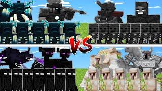 WARDENS vs WITHERS vs ENDERMEN vs GOLEMS