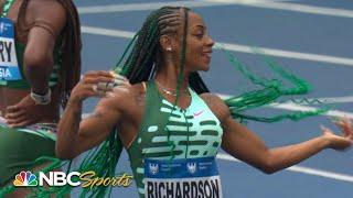 Sha’Carri Richardson edges Shericka Jackson in 100m showdown at Diamond League Silesia | NBC Sports