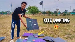 Kite Looting In Ground || patang looting #kitelooting #catchingkite