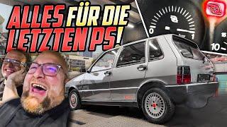 Wir geben uns nicht ZUFRIEDEN! - Fiat Uno Turbo D - OHNE ABGASANLAGE auf dem PRÜFSTAND!