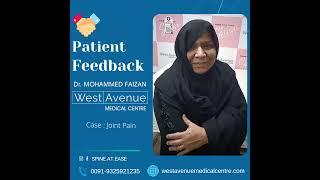 Patient review whose Joint Pain got cured by Dr Faizan