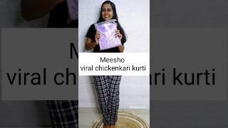 Meesho viral chickenkari kurti under RS.350#meesho #shorts