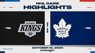 NHL Highlights | Kings vs. Maple Leafs - October 16, 2024