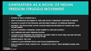 Kanthapura as a novel of Freedom Struggle Movement and Kanthapura as a Gandhian Novel