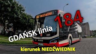 GDAŃSK linia 184 kierunek NIEDŹWIEDNIK